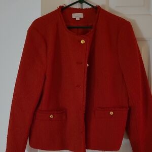 LOFT Women's Vibrant Red Blazer